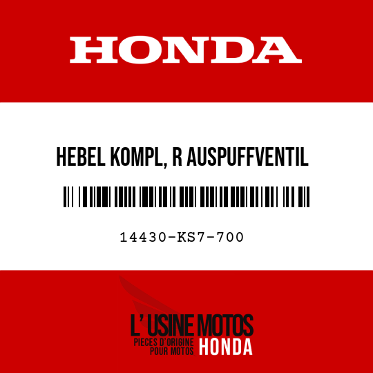 image de 14430-KS7-700 HEBEL KOMPL, R AUSPUFFVENTIL