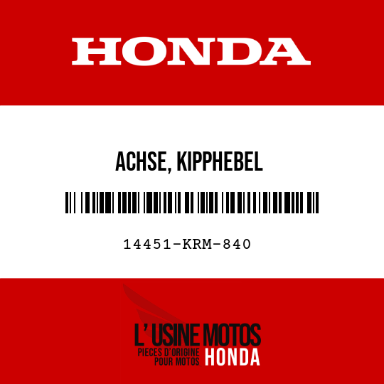 image de 14451-KRM-840 ACHSE, KIPPHEBEL