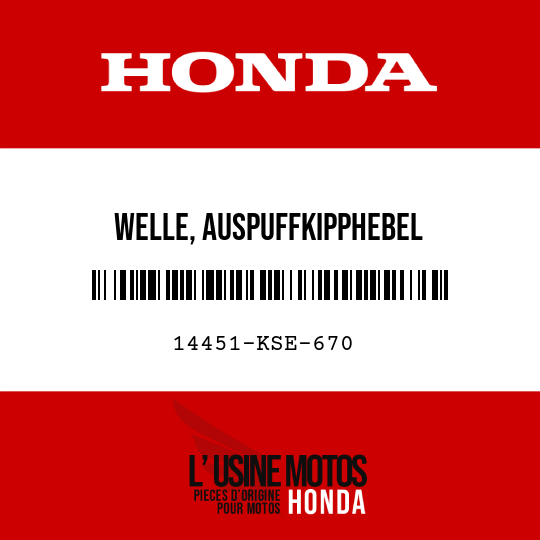 image de 14451-KSE-670 WELLE, AUSPUFFKIPPHEBEL