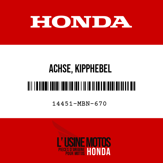 image de 14451-MBN-670 ACHSE, KIPPHEBEL