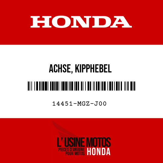 image de 14451-MGZ-J00 ACHSE, KIPPHEBEL