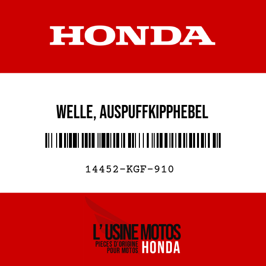 image de 14452-KGF-910 WELLE, AUSPUFFKIPPHEBEL