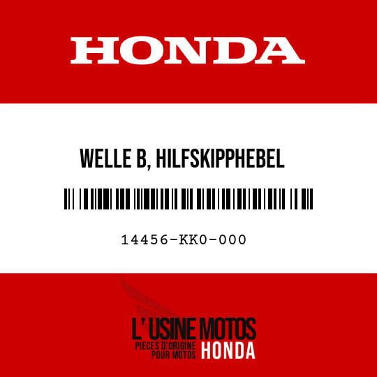 image de 14456-KK0-000 WELLE B, HILFSKIPPHEBEL
