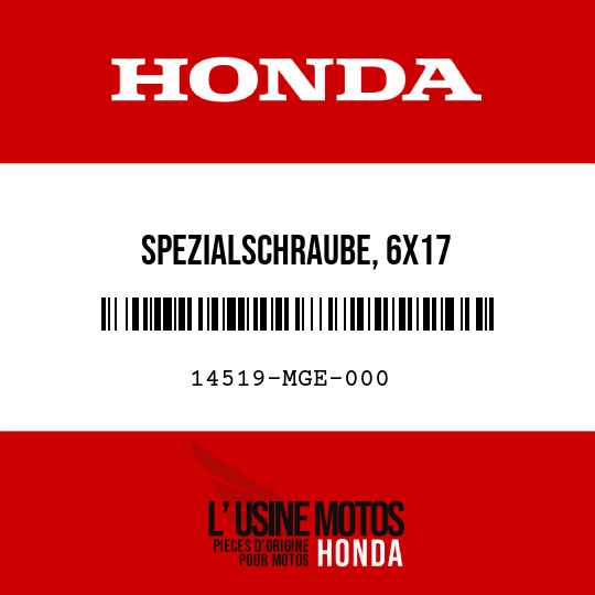 image de 14519-MGE-000 SPEZIALSCHRAUBE, 6X17