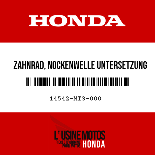 image de 14542-MT3-000 ZAHNRAD, NOCKENWELLE UNTERSETZUNG (38T)