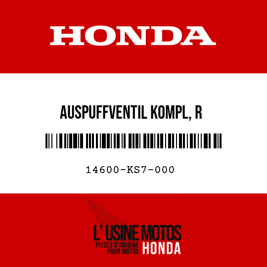 image de 14600-KS7-000 AUSPUFFVENTIL KOMPL, R