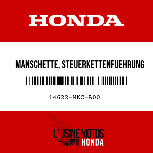 image de 14622-MKC-A00 MANSCHETTE, STEUERKETTENFUEHRUNG