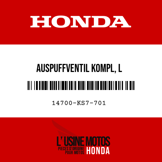 image de 14700-KS7-701 AUSPUFFVENTIL KOMPL, L