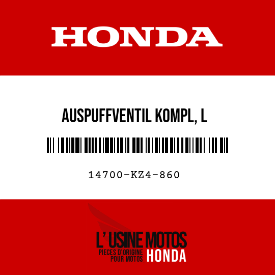 image de 14700-KZ4-860 AUSPUFFVENTIL KOMPL, L