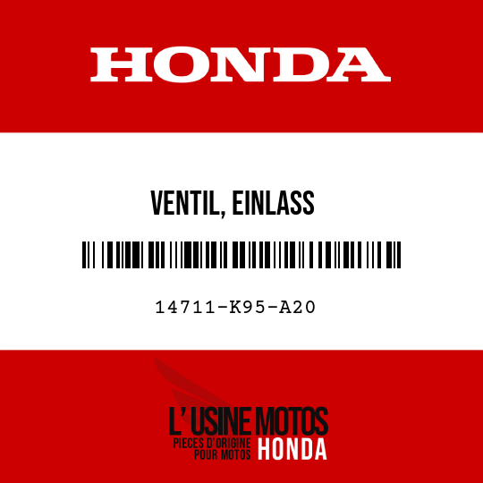 image de 14711-K95-A20 VENTIL, EINLASS