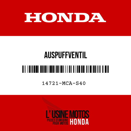 image de 14721-MCA-S40 AUSPUFFVENTIL