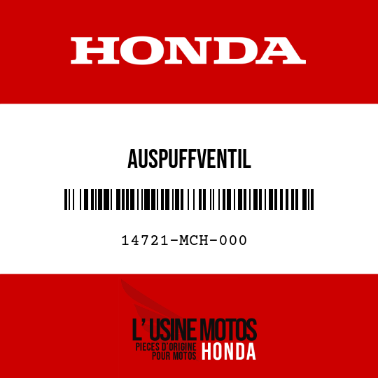 image de 14721-MCH-000 AUSPUFFVENTIL