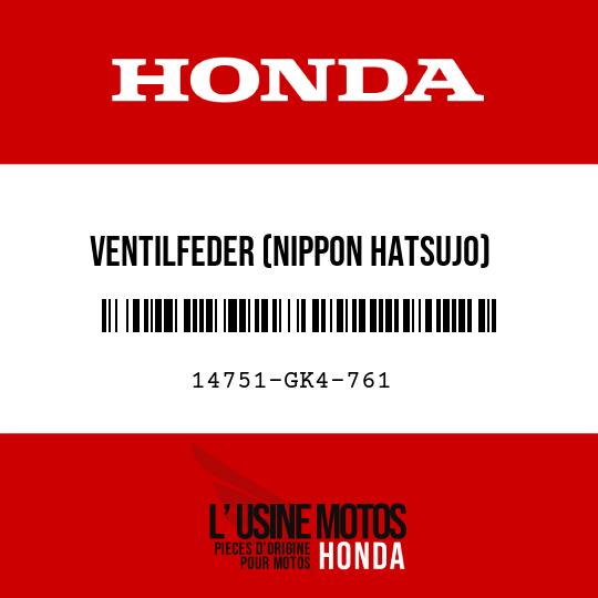image de 14751-GK4-761 VENTILFEDER (NIPPON HATSUJO)