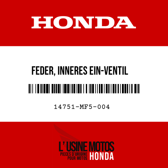 image de 14751-MF5-004 FEDER, INNERES EIN-VENTIL