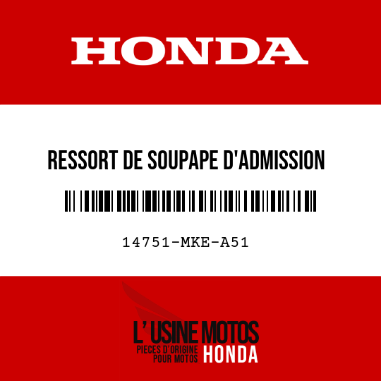 image de 14751-MKE-A51 RESSORT DE SOUPAPE D'ADMISSION