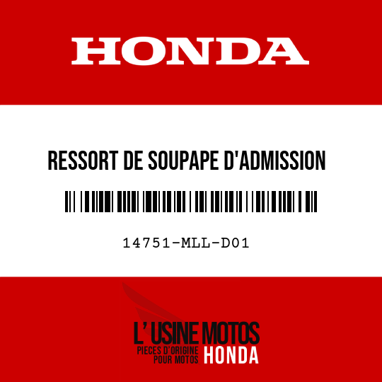 image de 14751-MLL-D01 RESSORT DE SOUPAPE D'ADMISSION