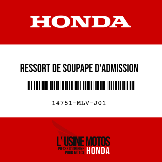 image de 14751-MLV-J01 RESSORT DE SOUPAPE D'ADMISSION