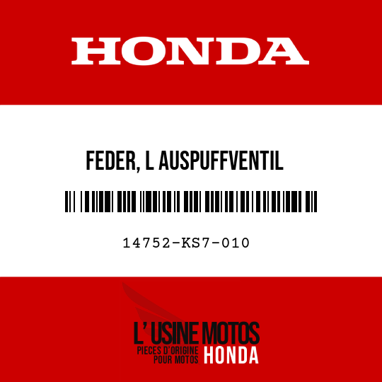 image de 14752-KS7-010 FEDER, L AUSPUFFVENTIL