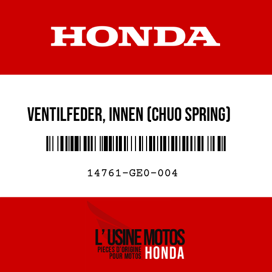 image de 14761-GE0-004 VENTILFEDER, INNEN (CHUO SPRING)