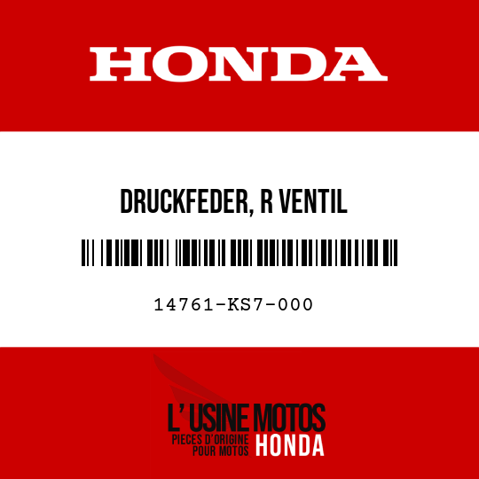 image de 14761-KS7-000 DRUCKFEDER, R VENTIL