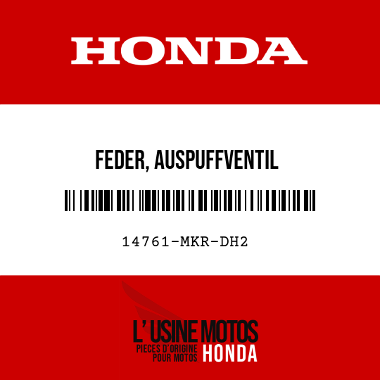 image de 14761-MKR-DH2 FEDER, AUSPUFFVENTIL