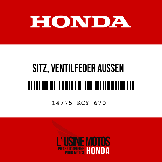 image de 14775-KCY-670 SITZ, VENTILFEDER AUSSEN