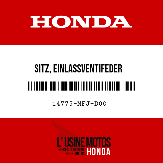 image de 14775-MFJ-D00 SITZ, EINLASSVENTIFEDER