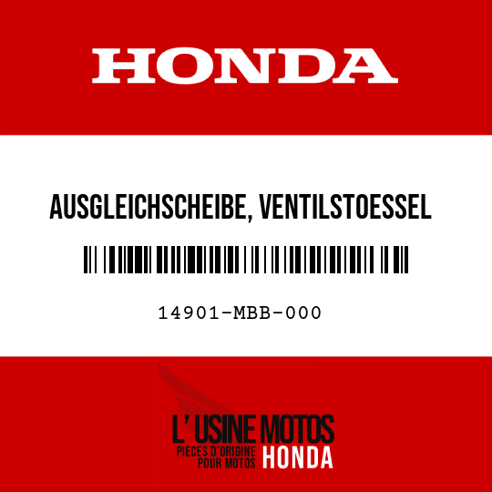 image de 14901-MBB-000 AUSGLEICHSCHEIBE, VENTILSTOESSEL (120)