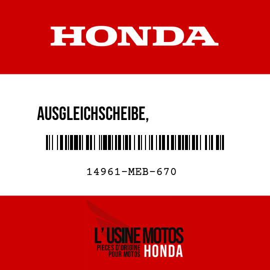 image de 14961-MEB-670 AUSGLEICHSCHEIBE,             VENTILSTOESSEL (2700)