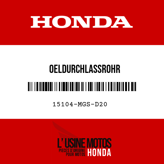 image de 15104-MGS-D20 OELDURCHLASSROHR