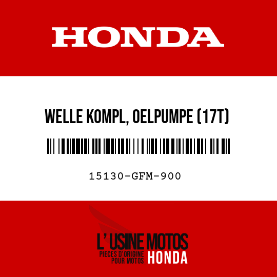 image de 15130-GFM-900 WELLE KOMPL, OELPUMPE (17T)