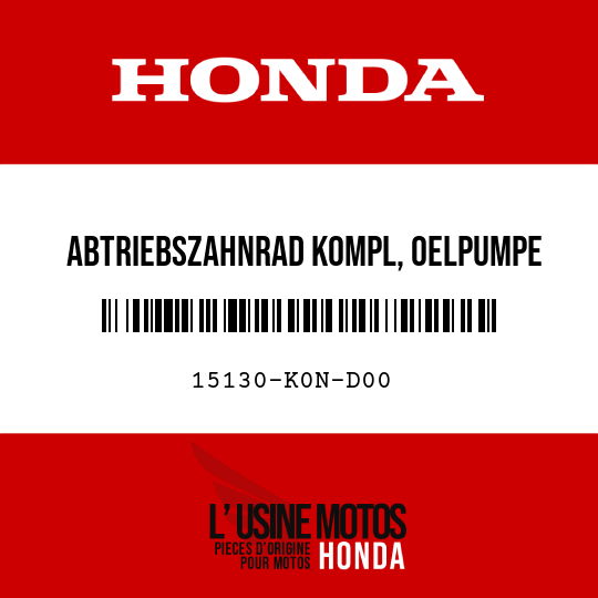 image de 15130-K0N-D00 ABTRIEBSZAHNRAD KOMPL, OELPUMPE (27T)