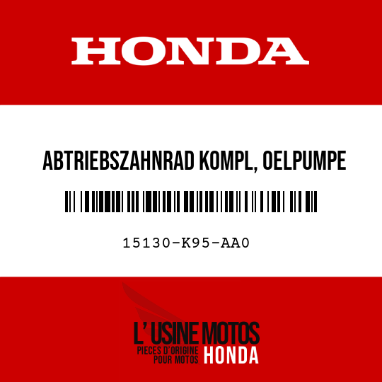 image de 15130-K95-AA0 ABTRIEBSZAHNRAD KOMPL, OELPUMPE (25T)