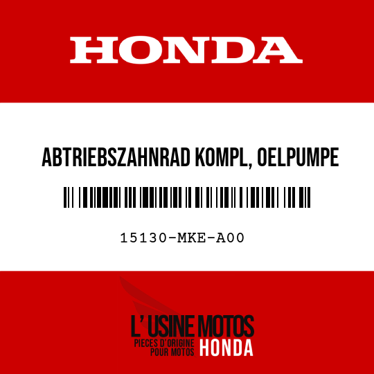 image de 15130-MKE-A00 ABTRIEBSZAHNRAD KOMPL, OELPUMPE (27T)