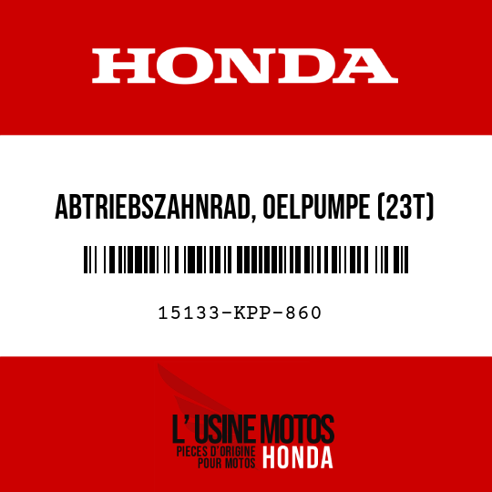 image de 15133-KPP-860 ABTRIEBSZAHNRAD, OELPUMPE (23T)