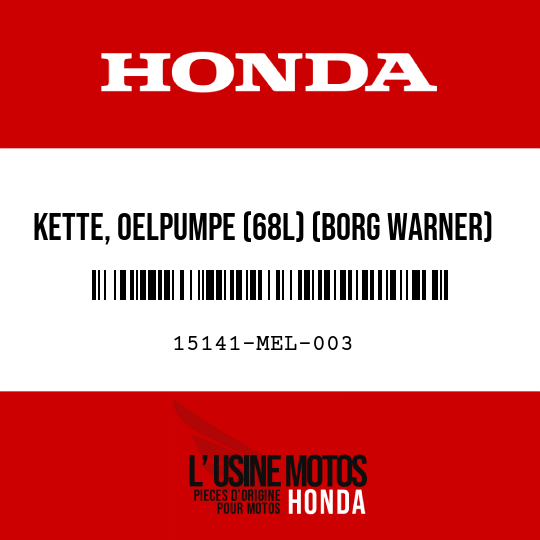 image de 15141-MEL-003 KETTE, OELPUMPE (68L) (BORG WARNER)