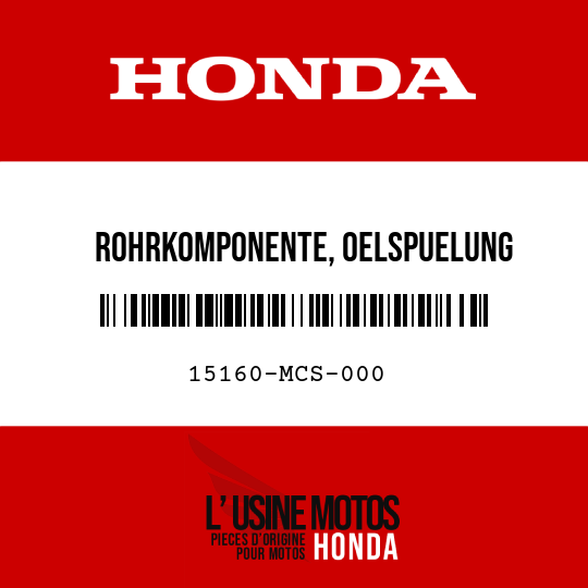 image de 15160-MCS-000 ROHRKOMPONENTE, OELSPUELUNG