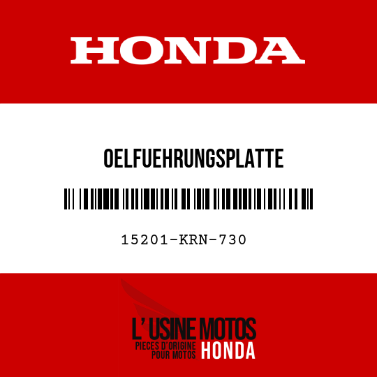 image de 15201-KRN-730 OELFUEHRUNGSPLATTE