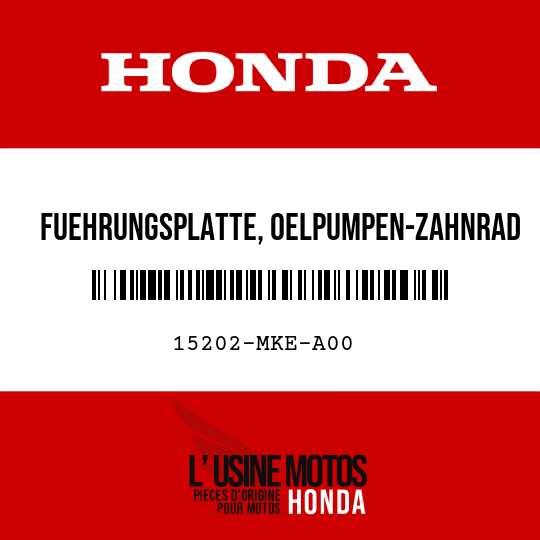 image de 15202-MKE-A00 FUEHRUNGSPLATTE, OELPUMPEN-ZAHNRAD