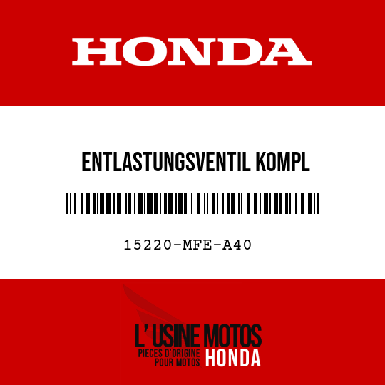 image de 15220-MFE-A40 ENTLASTUNGSVENTIL KOMPL