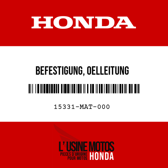 image de 15331-MAT-000 BEFESTIGUNG, OELLEITUNG