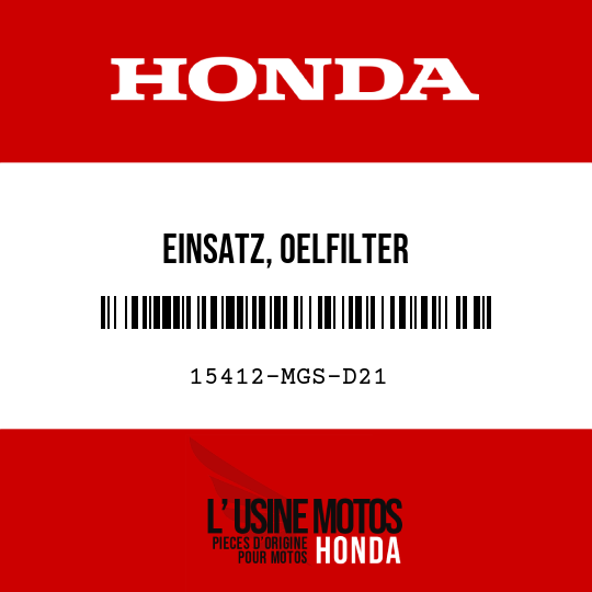image de 15412-MGS-D21 EINSATZ, OELFILTER