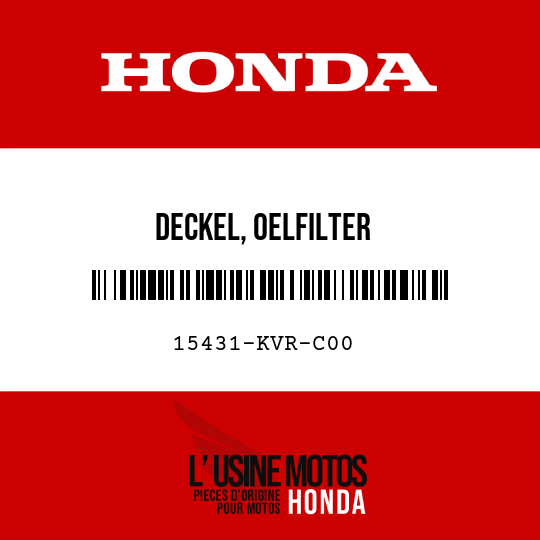 image de 15431-KVR-C00 DECKEL, OELFILTER