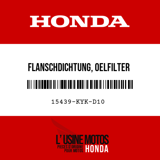 image de 15439-KYK-D10 FLANSCHDICHTUNG, OELFILTER