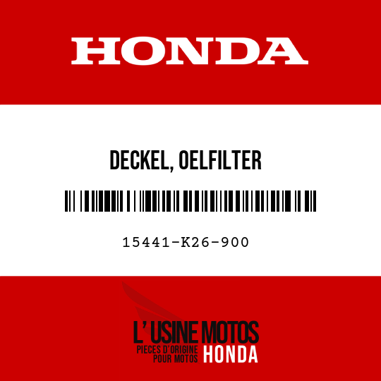 image de 15441-K26-900 DECKEL, OELFILTER