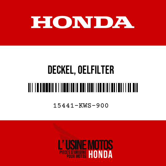 image de 15441-KWS-900 DECKEL, OELFILTER