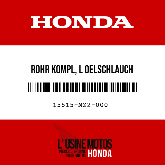 image de 15515-MZ2-000 ROHR KOMPL, L OELSCHLAUCH