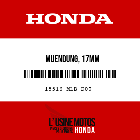 image de 15516-MLB-D00 MUENDUNG, 17MM