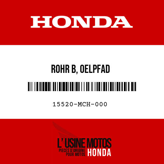image de 15520-MCH-000 ROHR B, OELPFAD
