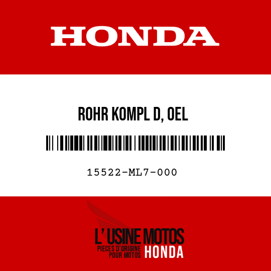 image de 15522-ML7-000 ROHR KOMPL D, OEL